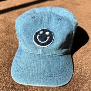 Women’s Denim Cap with Smiley Patch
